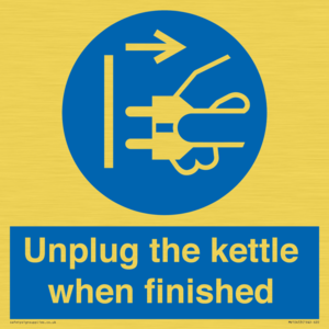 Unplug the kettle when finished